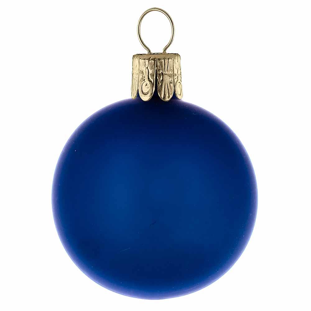 Traditionelle Glaskugel - matt-blau 834