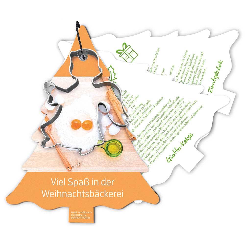 Backf�rmchen mit Rezeptblock - Tannenbaum -