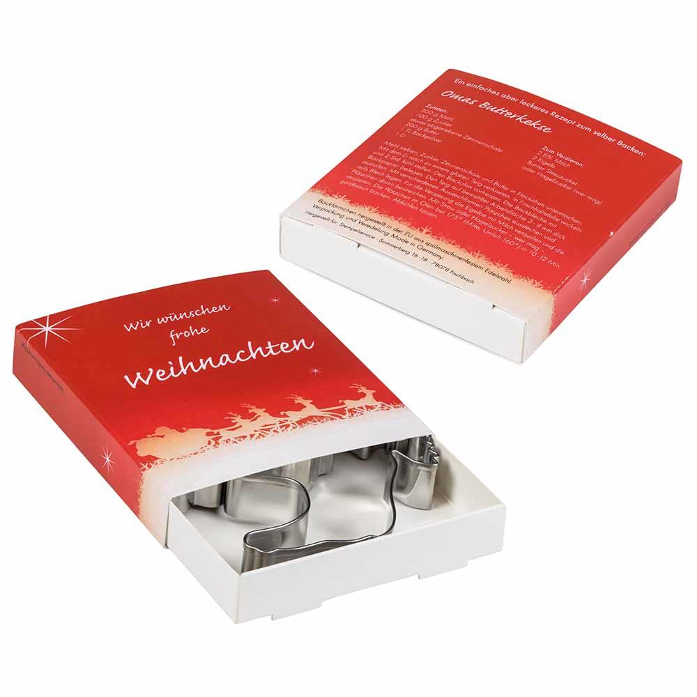 Backförmchen Premium-Box - Xmas - Herz + Glocke