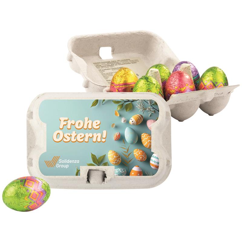 Sixpack mit Schoko-Ostereiern