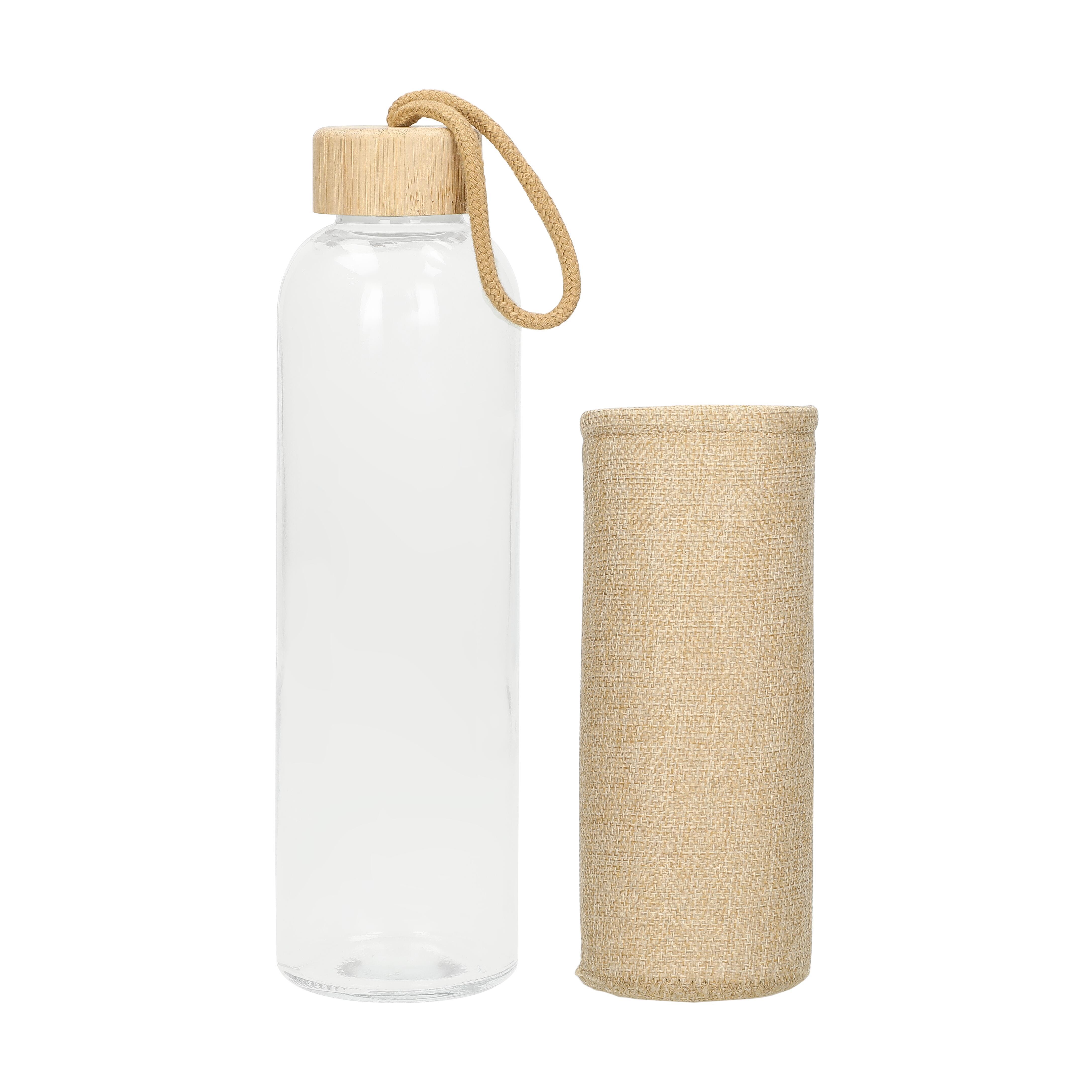 Glasflasche mit Hülle ´Natural´, 0,7l