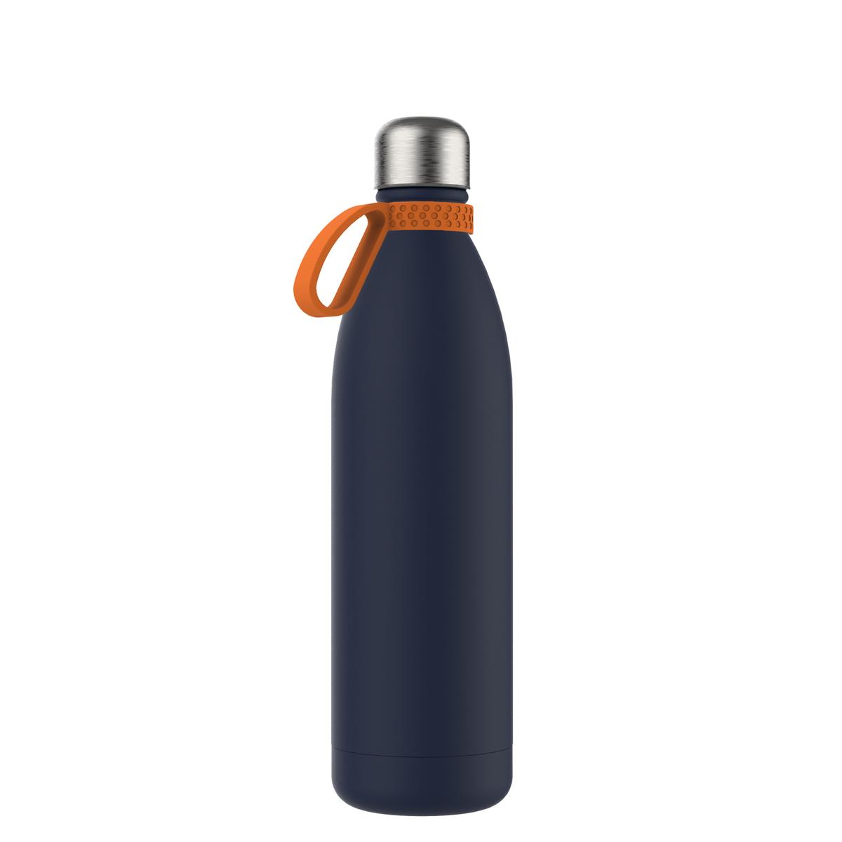 orange, marineblau, silber