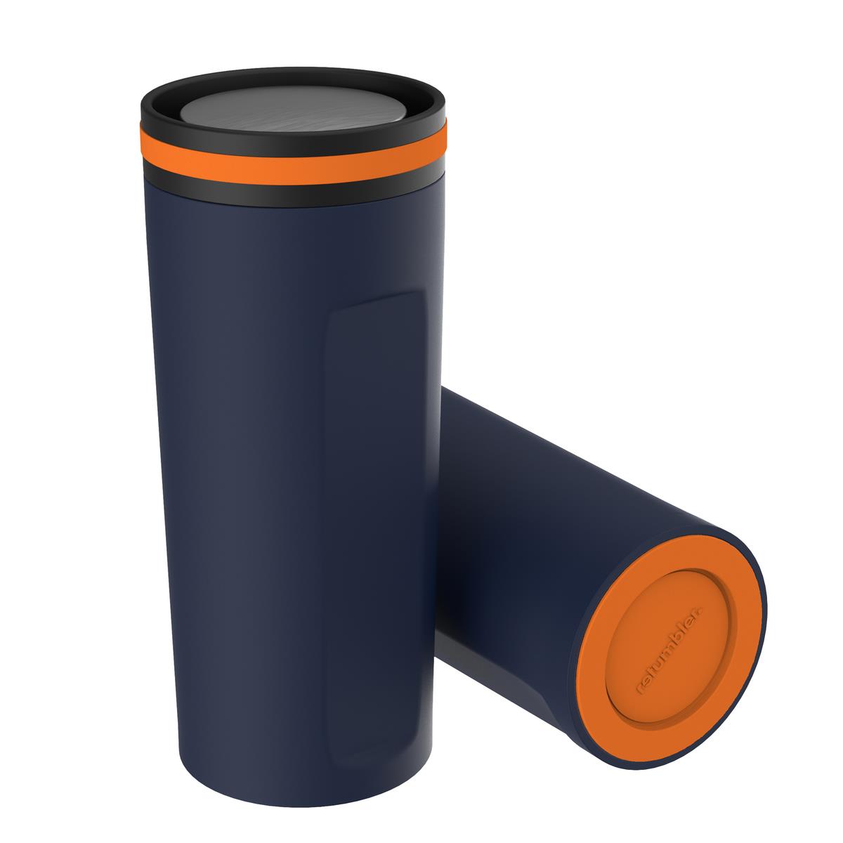 orange, weiß, marineblau, schwarz, silber