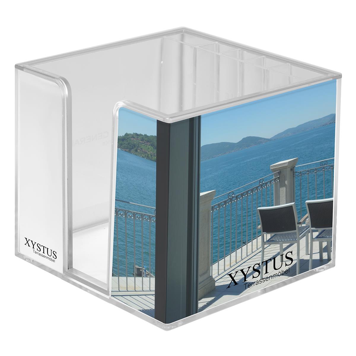 Zettelbox mit Köcher ´Sigma´, doppelwandig