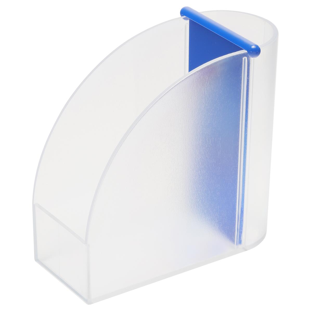 Grundfarbe gefrostet glasklar, Steg blau
