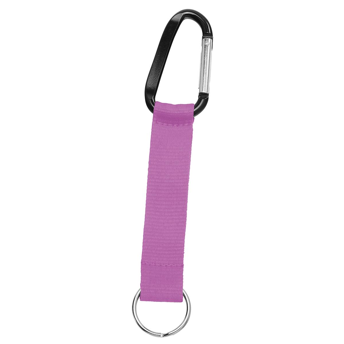 Grundfarbe Flieder (ca. Pantone 252C), Karabiner schwarz