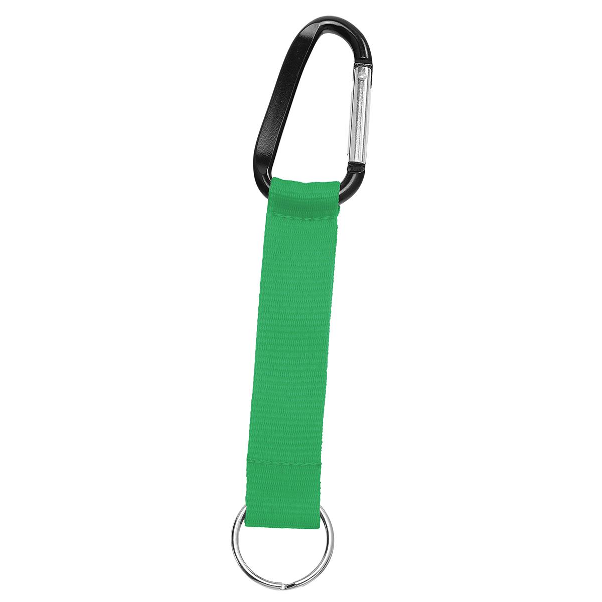 Grundfarbe Grasgrün (ca. Pantone 354C), Karabiner schwarz
