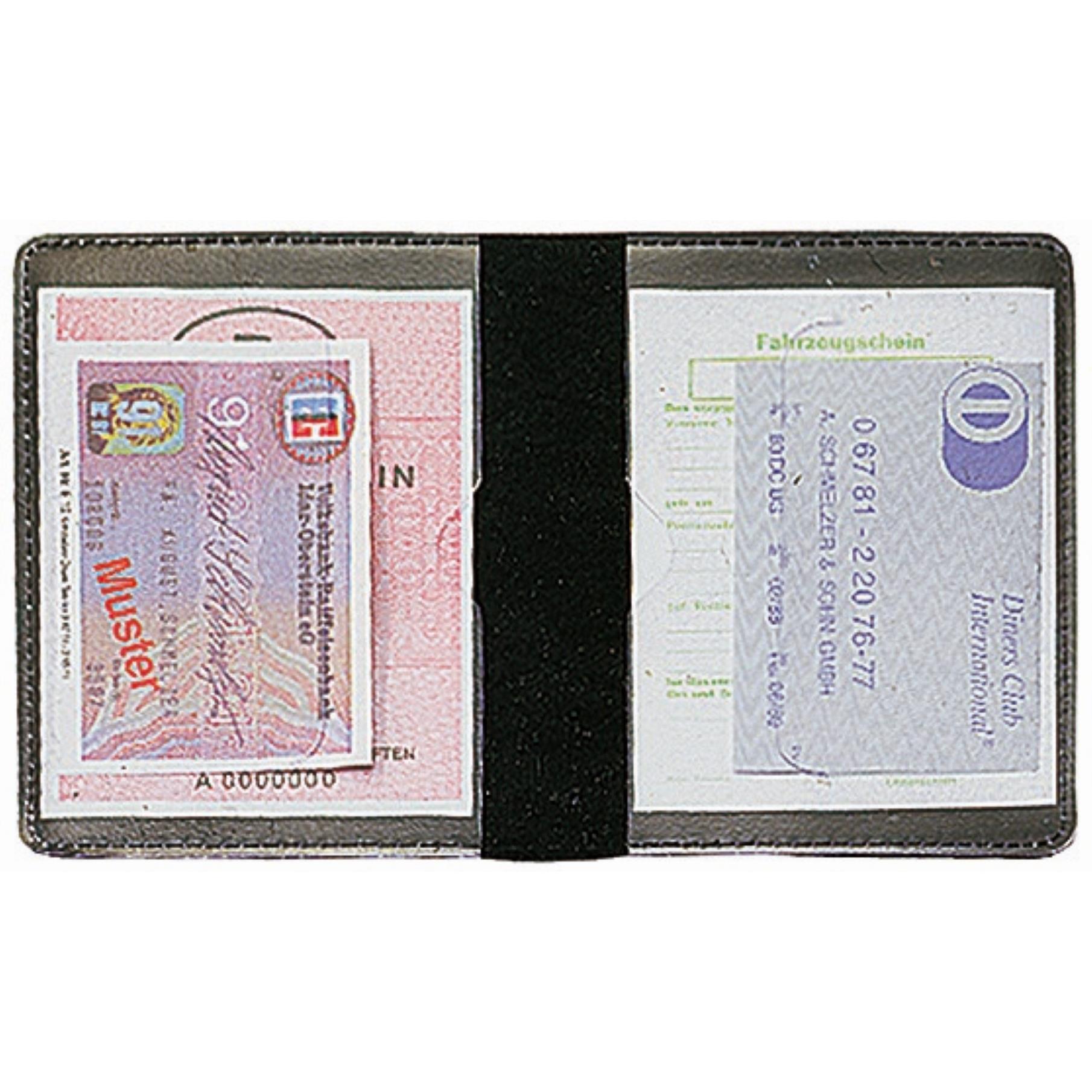 CreativDesign® Ausweistasche ´LefastoffOffenkantig´ schwarz