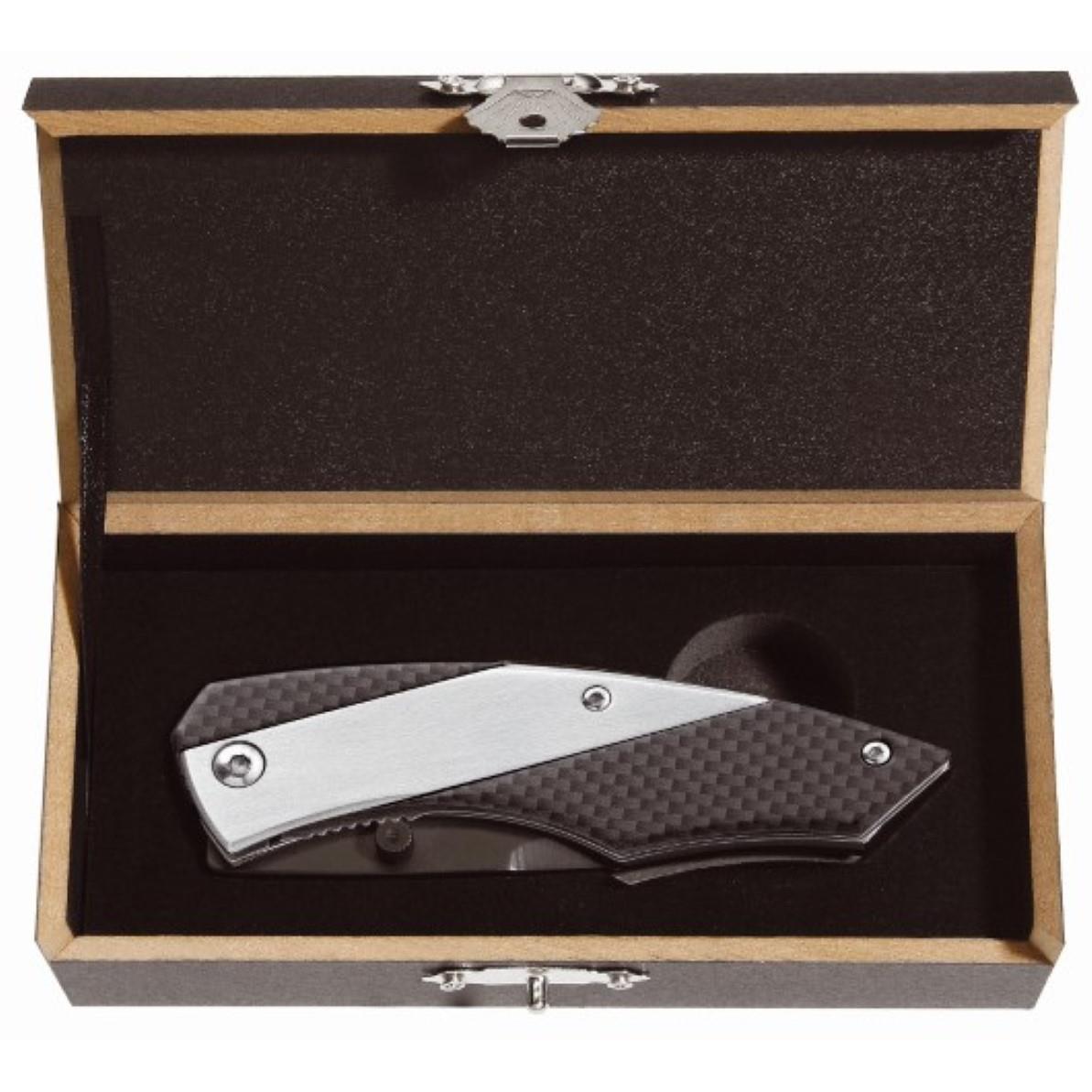 Metmaxx® Taschenmesser ´SliderProCarbon´ silber