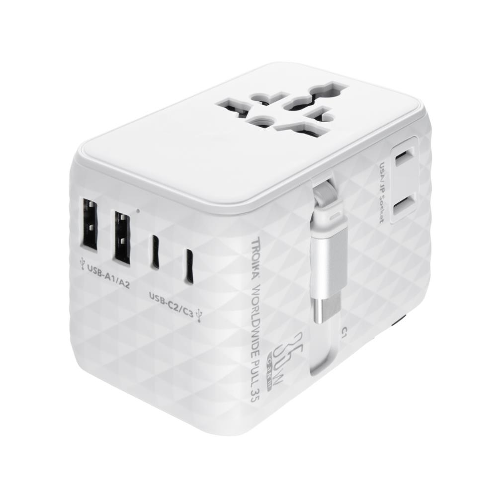 TROIKA Reiseadapter WORLDWIDE PULL 35