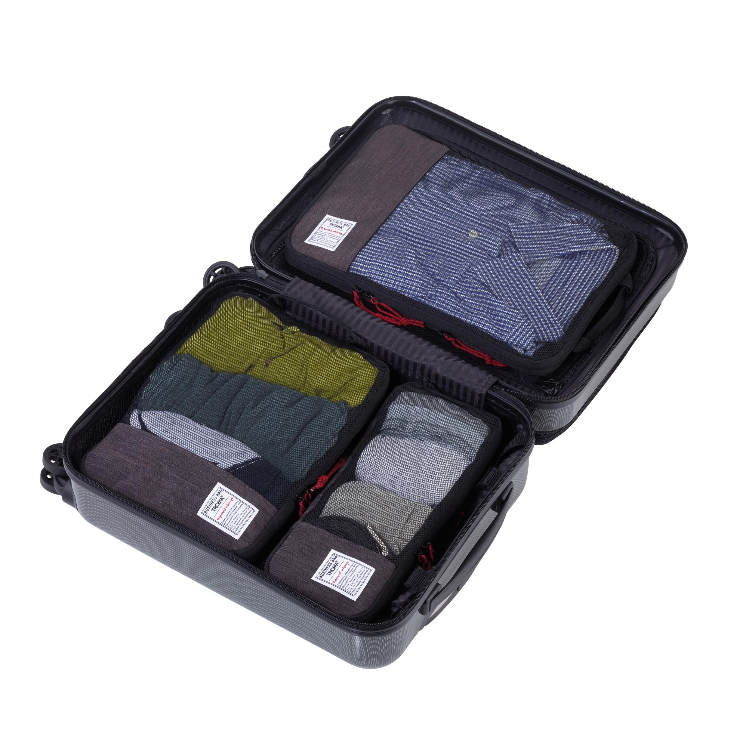 TROIKA Reise-Kompressionstaschen Set BUSINESS PACKING CUBES