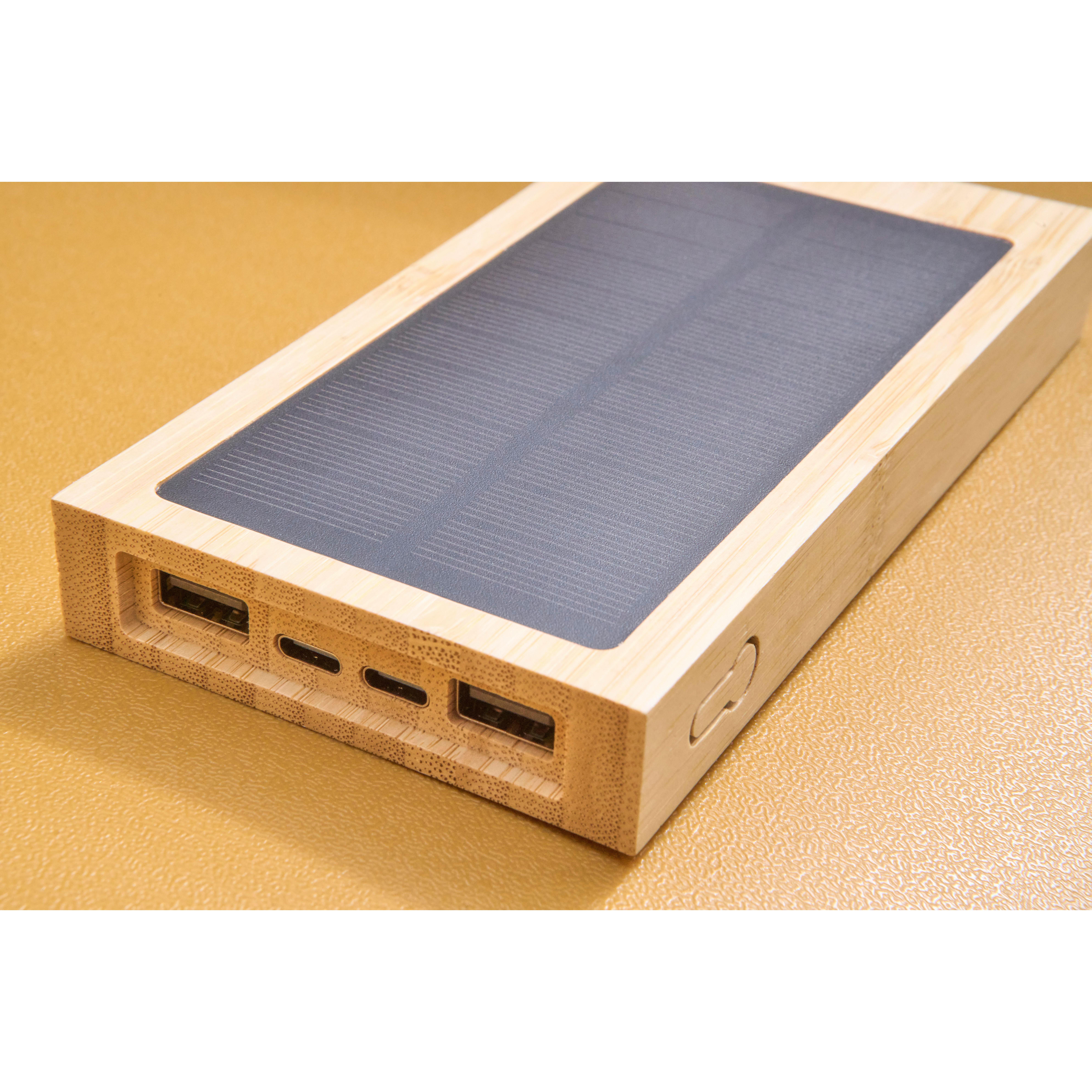 Powerbank Elz | Bambus | Solar | 10.000 mAh