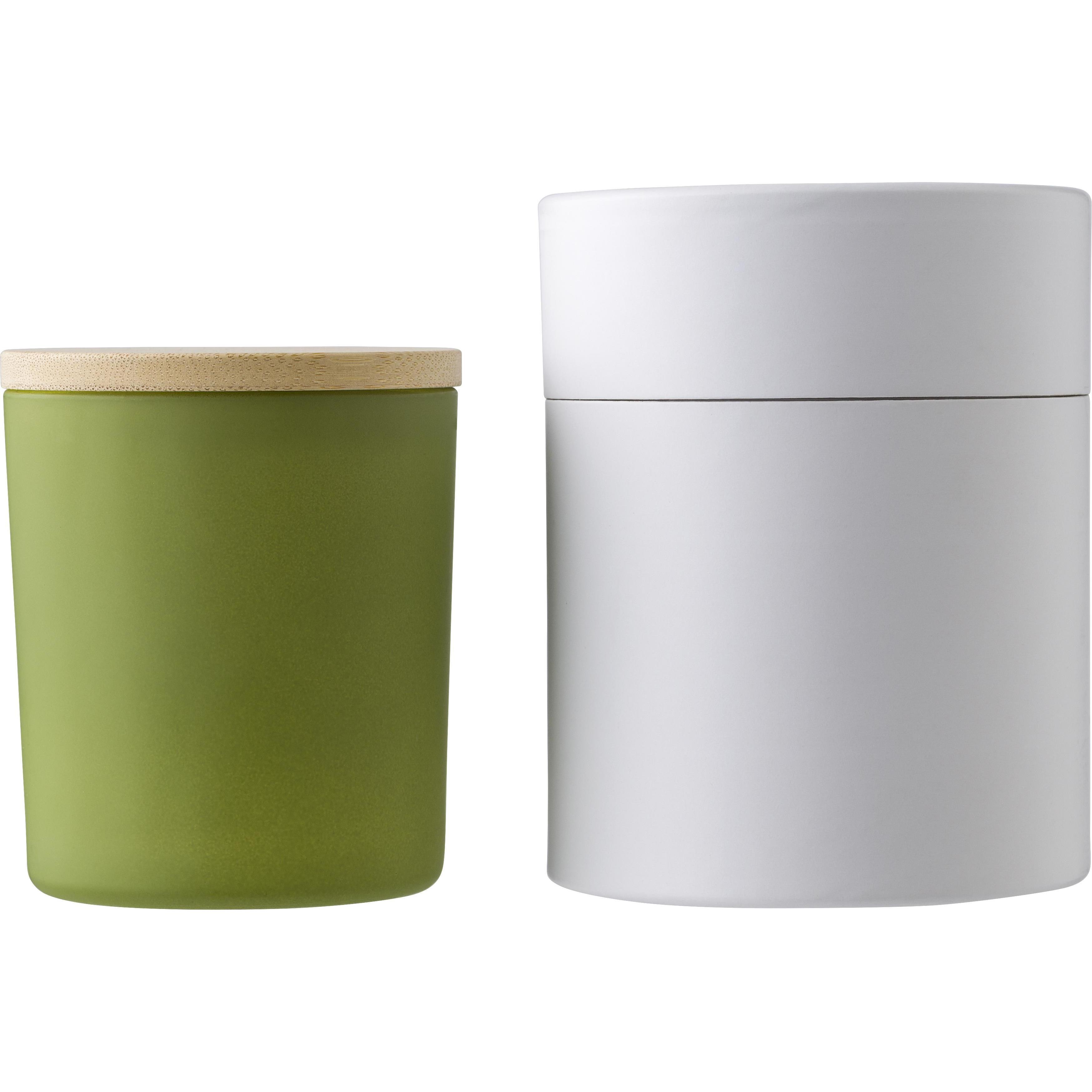 Kerze Josiah | Glas mit Bambusdeckel | Sojawachs | 280 g
