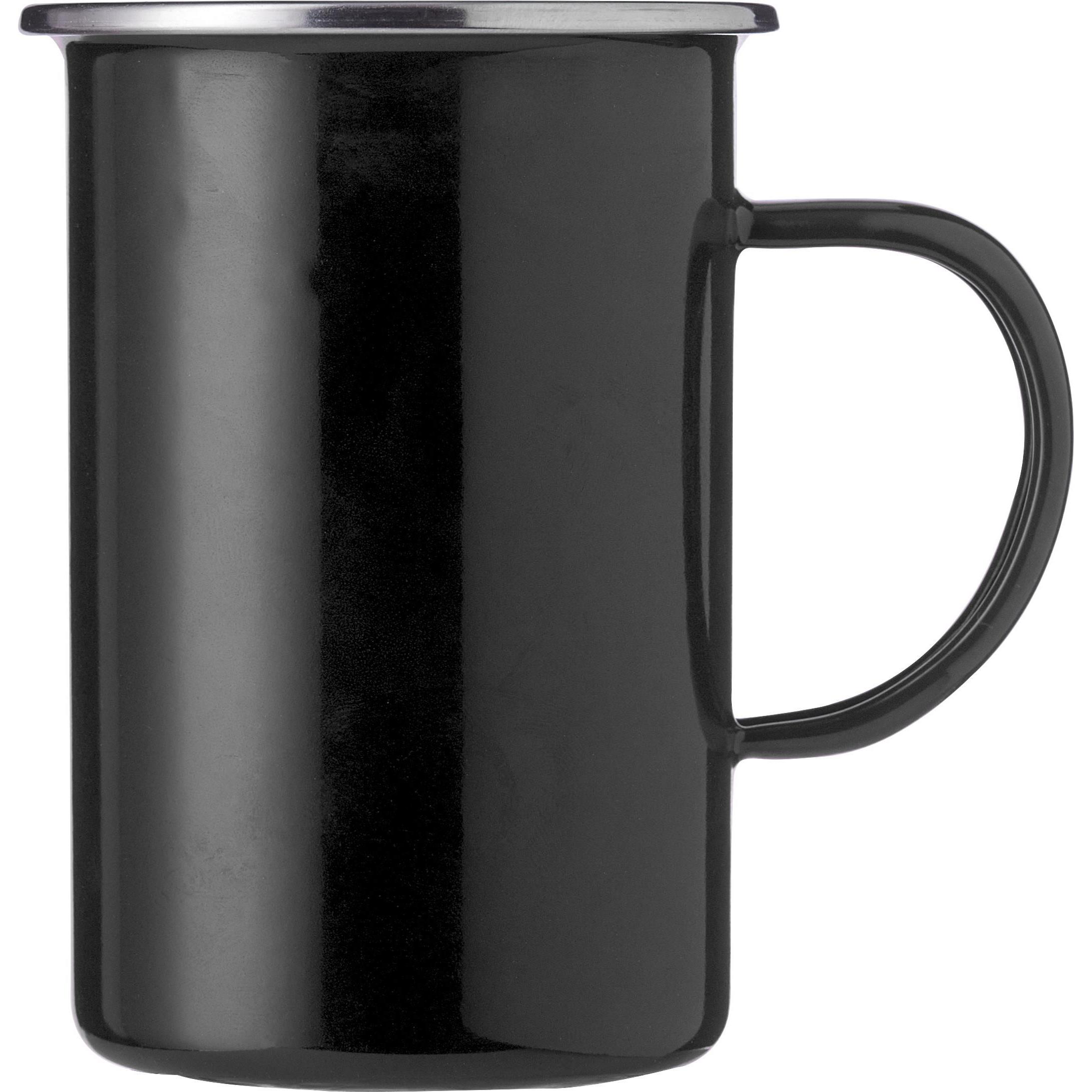 Emaille-Tasse Ayden | Edelstahlrand | 450 ml