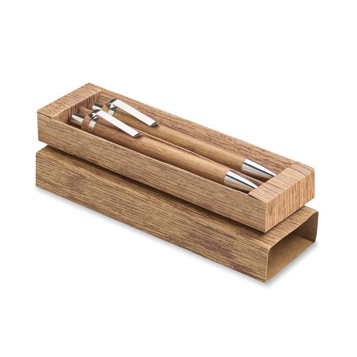 Schreibgeräte-Set Akazienholz