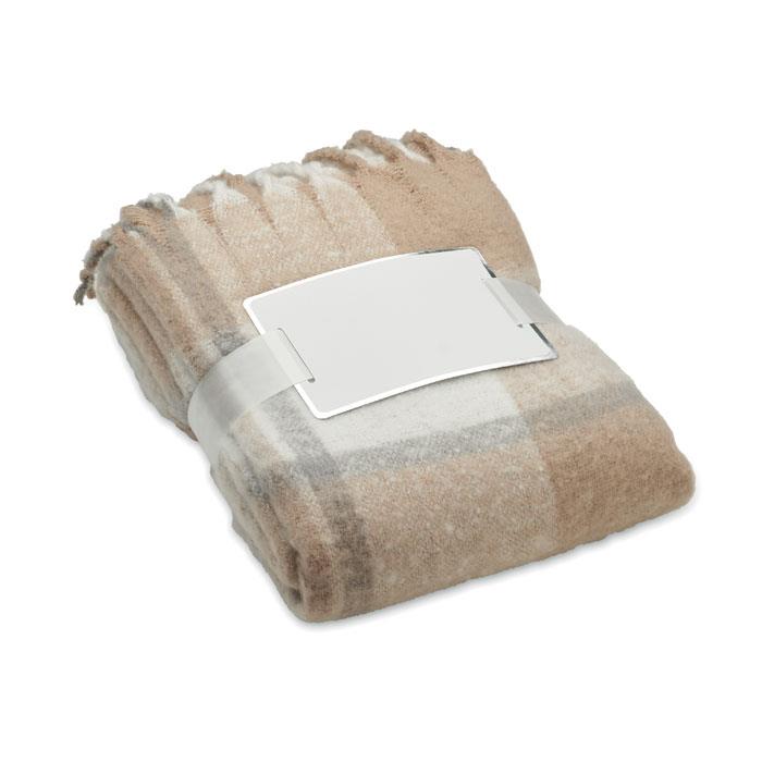Karierte Mohair-Decke