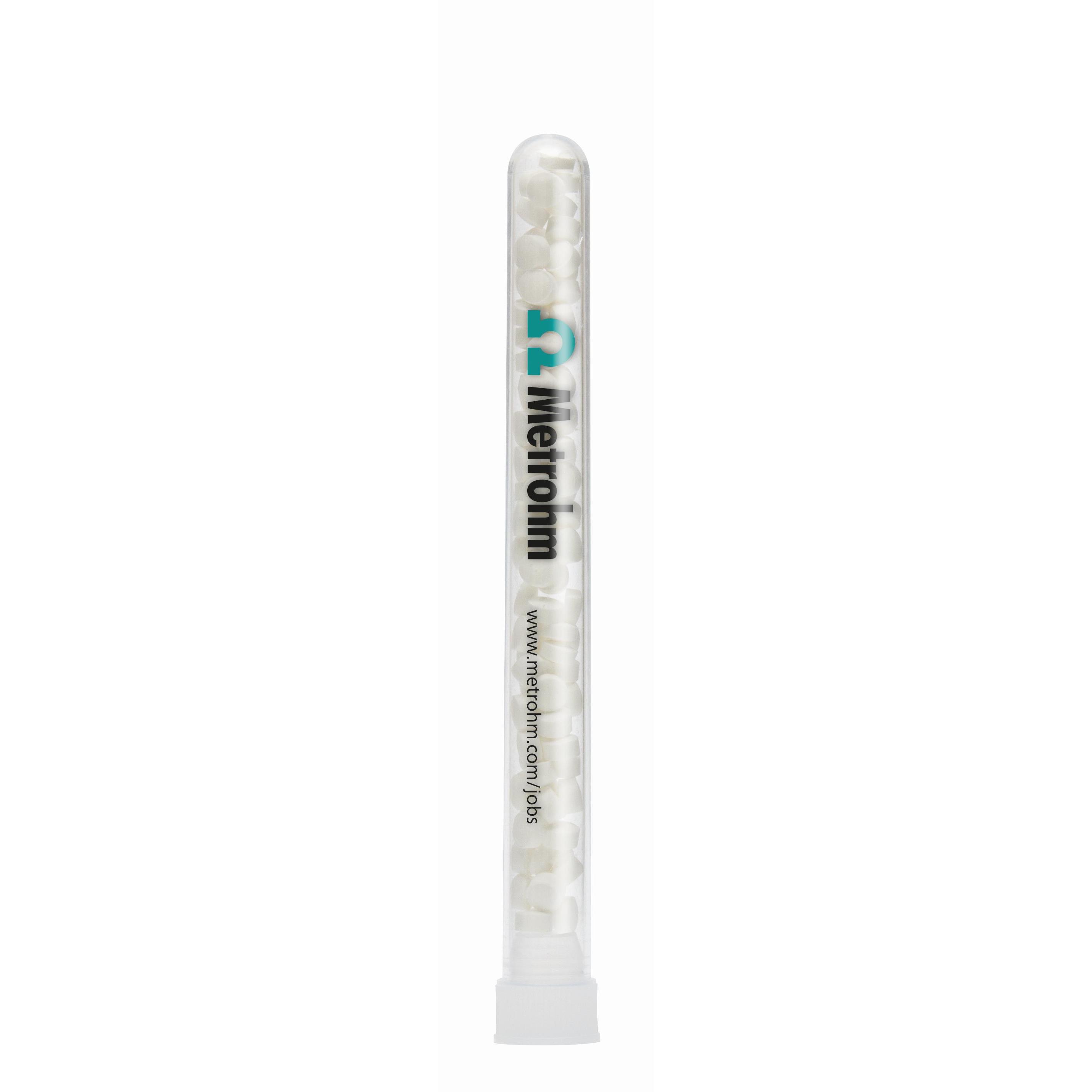 Mint-Pastillen zuckerfrei im Reagenzglas - Tampondruck