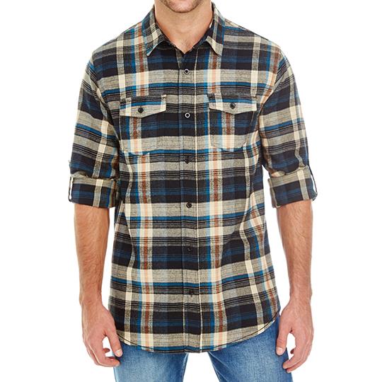 Woven Plaid Flannel Shirt