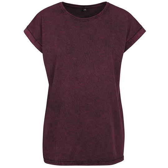 Ladies´ Acid Washed Extended Shoulder Tee