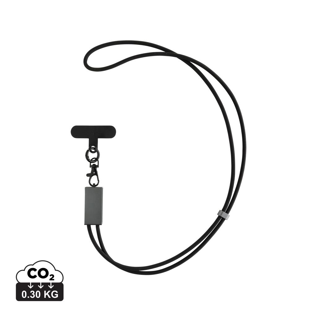 Terra 60Wduales Ladekabel aus RCS recyceltem PET mit Lanyard