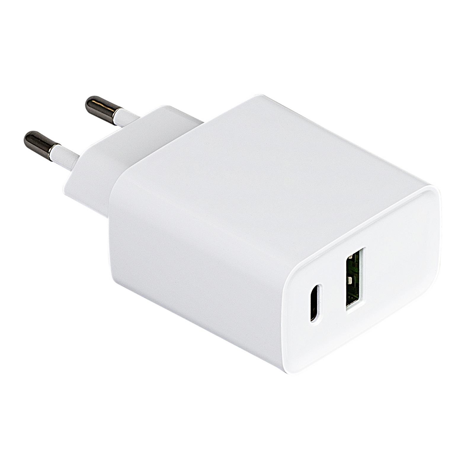 Ladegerät mit 20W Power Delivery und Quick Charge für USB-A und USB-C