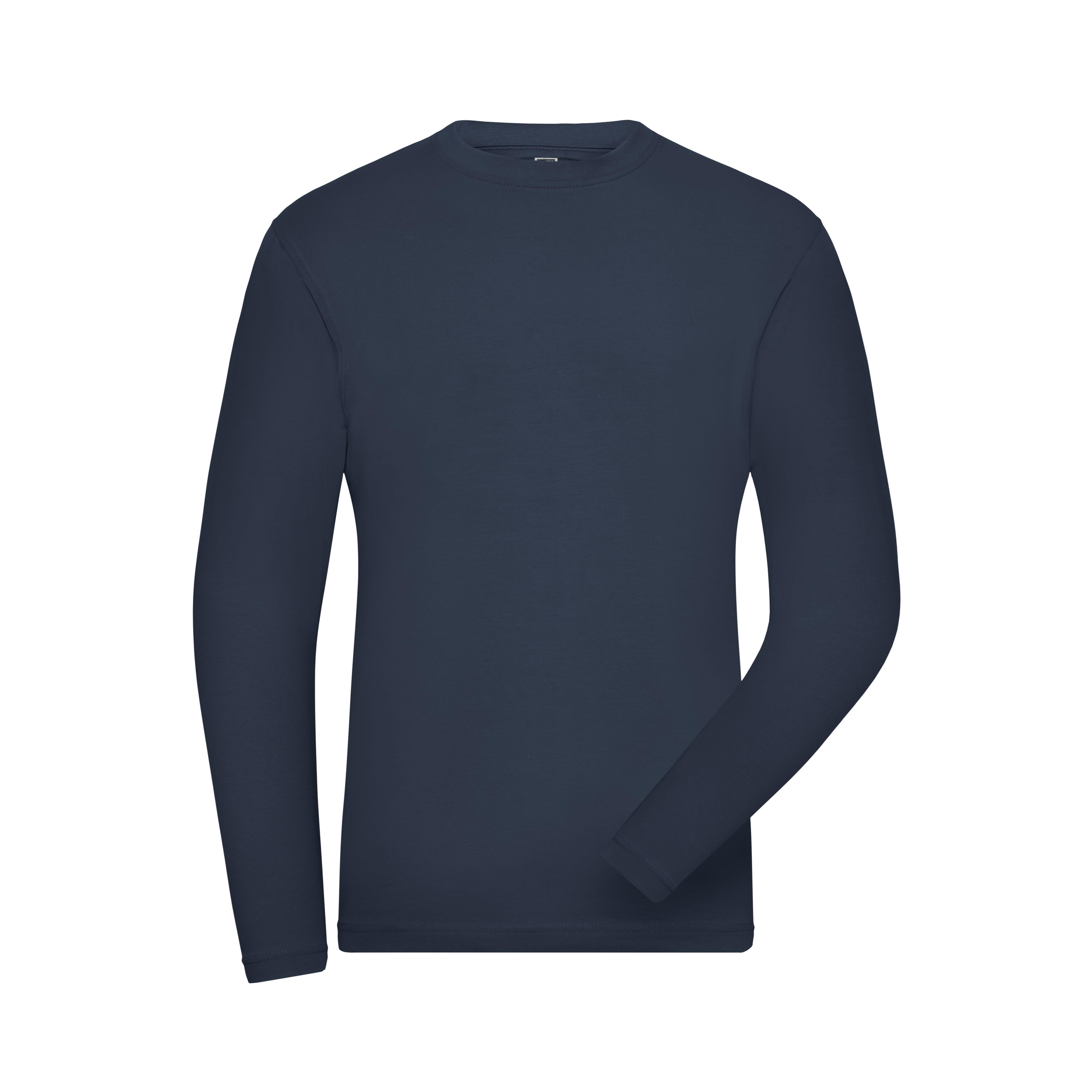 Men´s ORGANIC Stretch-Longsleeve Work - SOLID -   OCS Blended