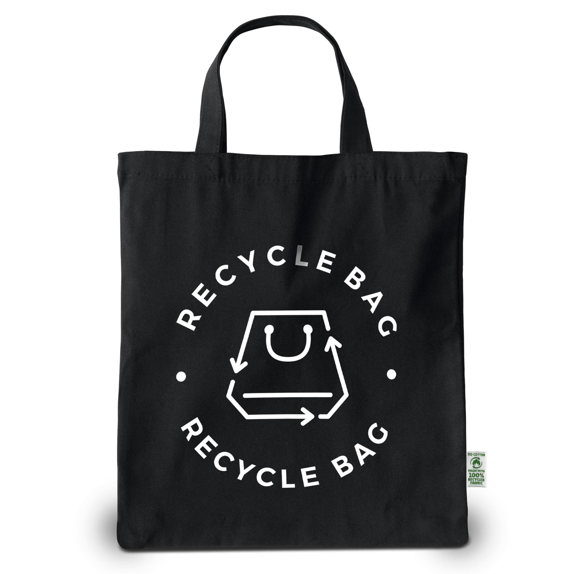 TRIER – Tragetasche aus recycelter Canvas-Baumwolle mit kurzen Henkeln