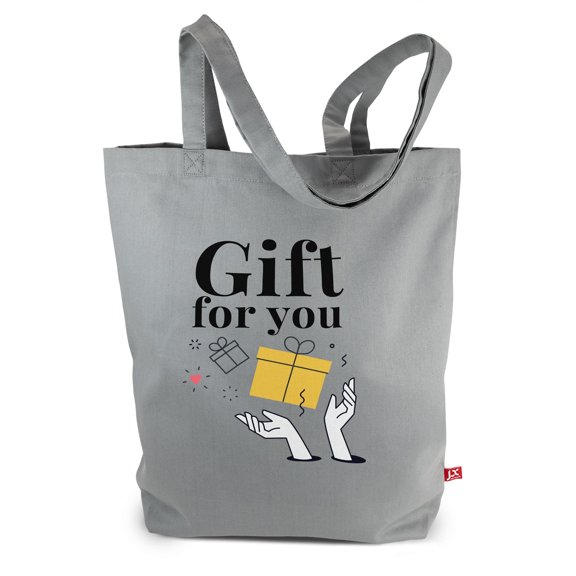 MELBOURNE – Canvas-Tasche mit Bodenfalte und langen Henkeln