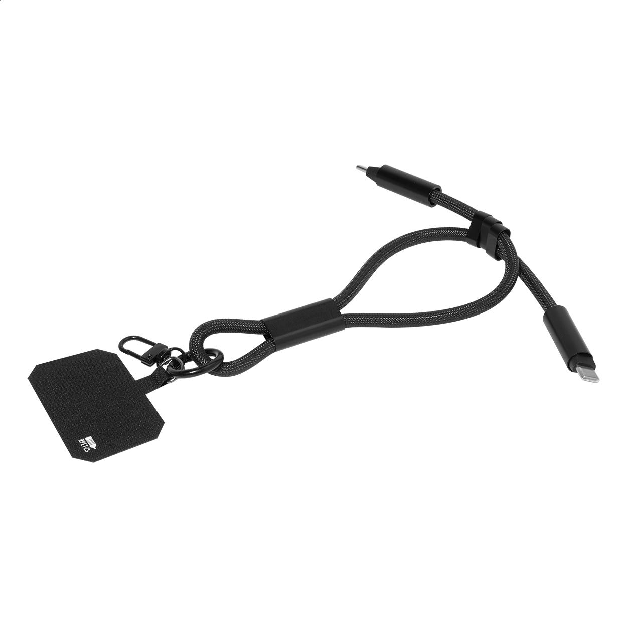 60W Handgelenkband mit Lade- und Datenkabel aus RPET