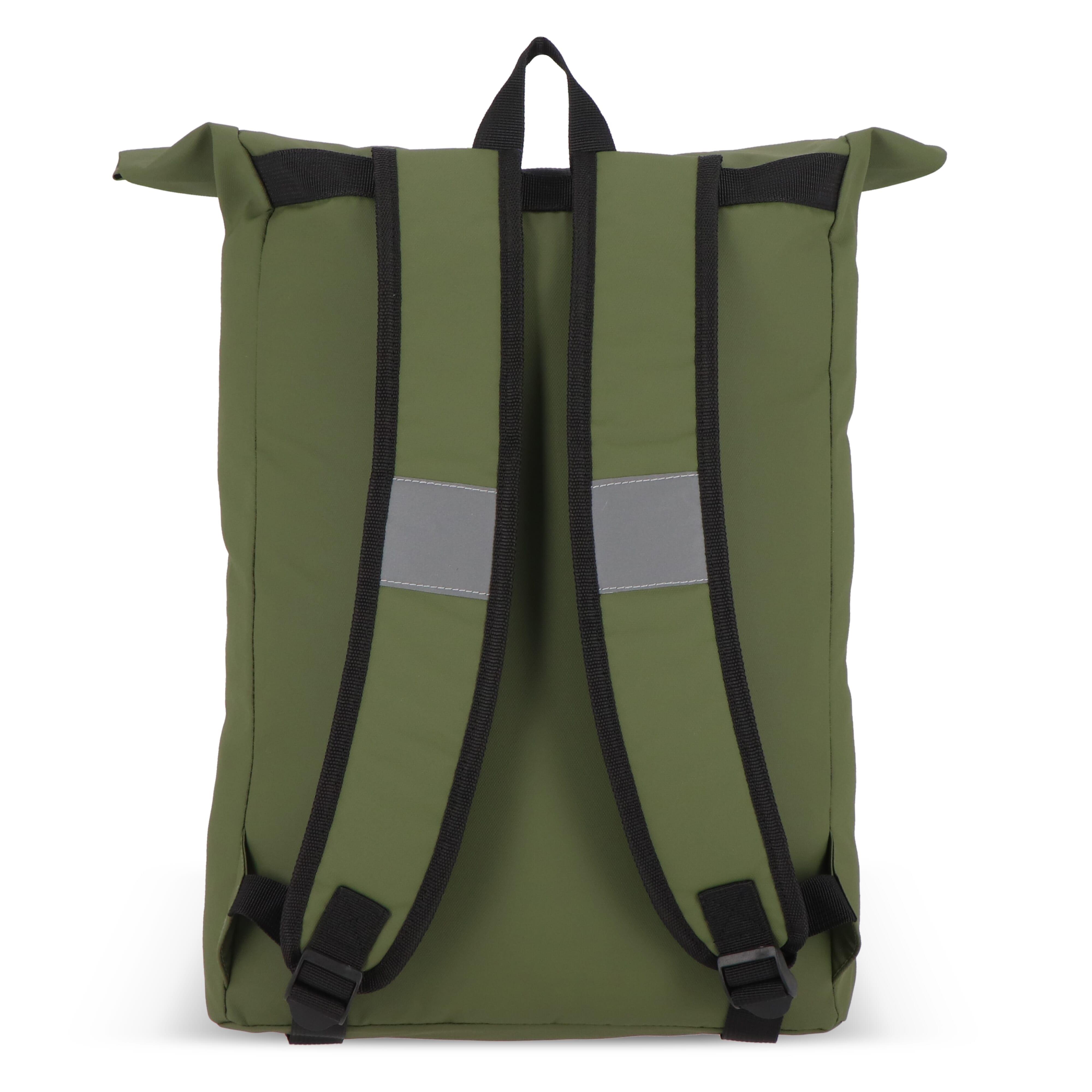 PU-beschichteter R-PET 600D Rolltop-Rucksack 20L