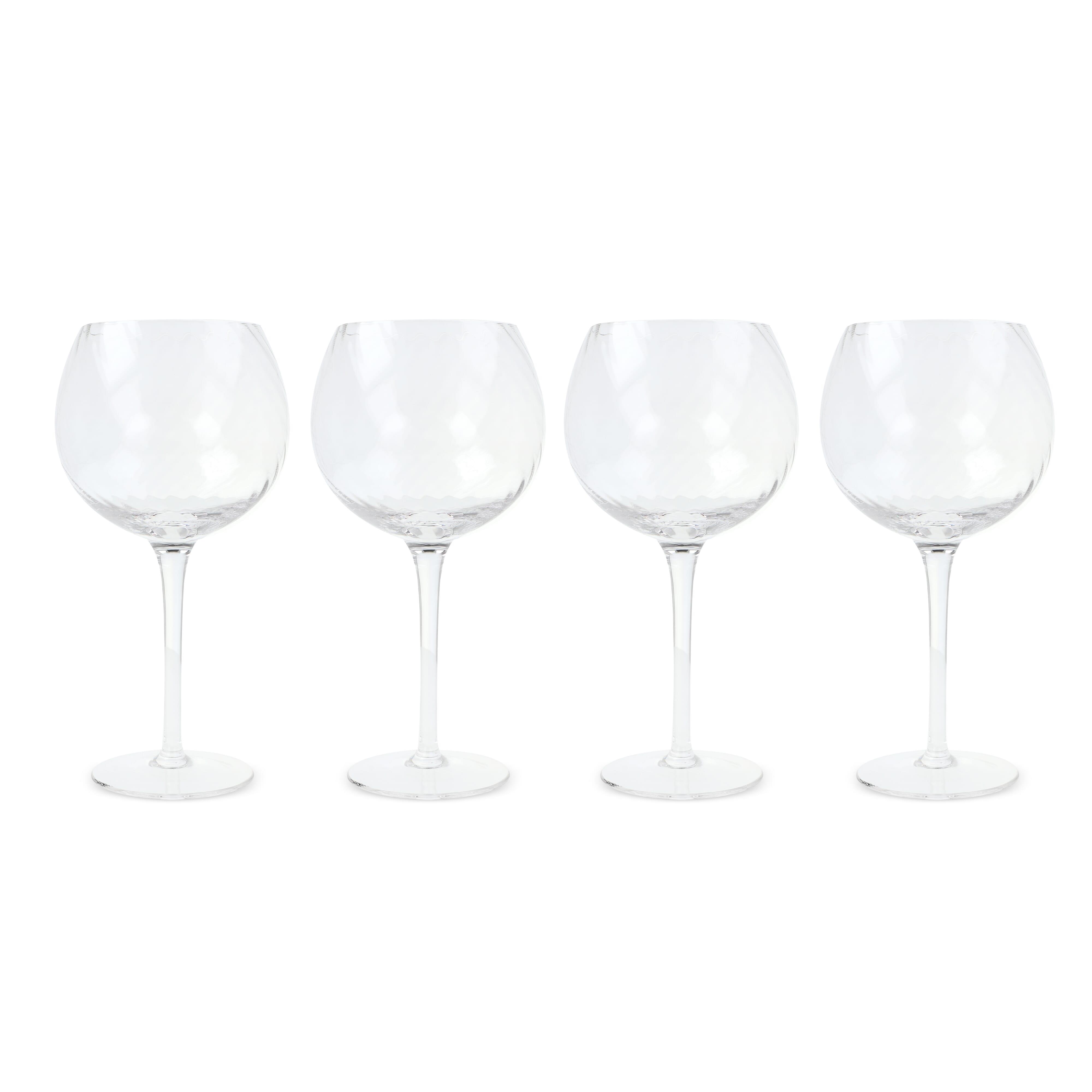 Byon Opacity 4er-Set Weingläser mit stilvollem Glasmuster 470ml