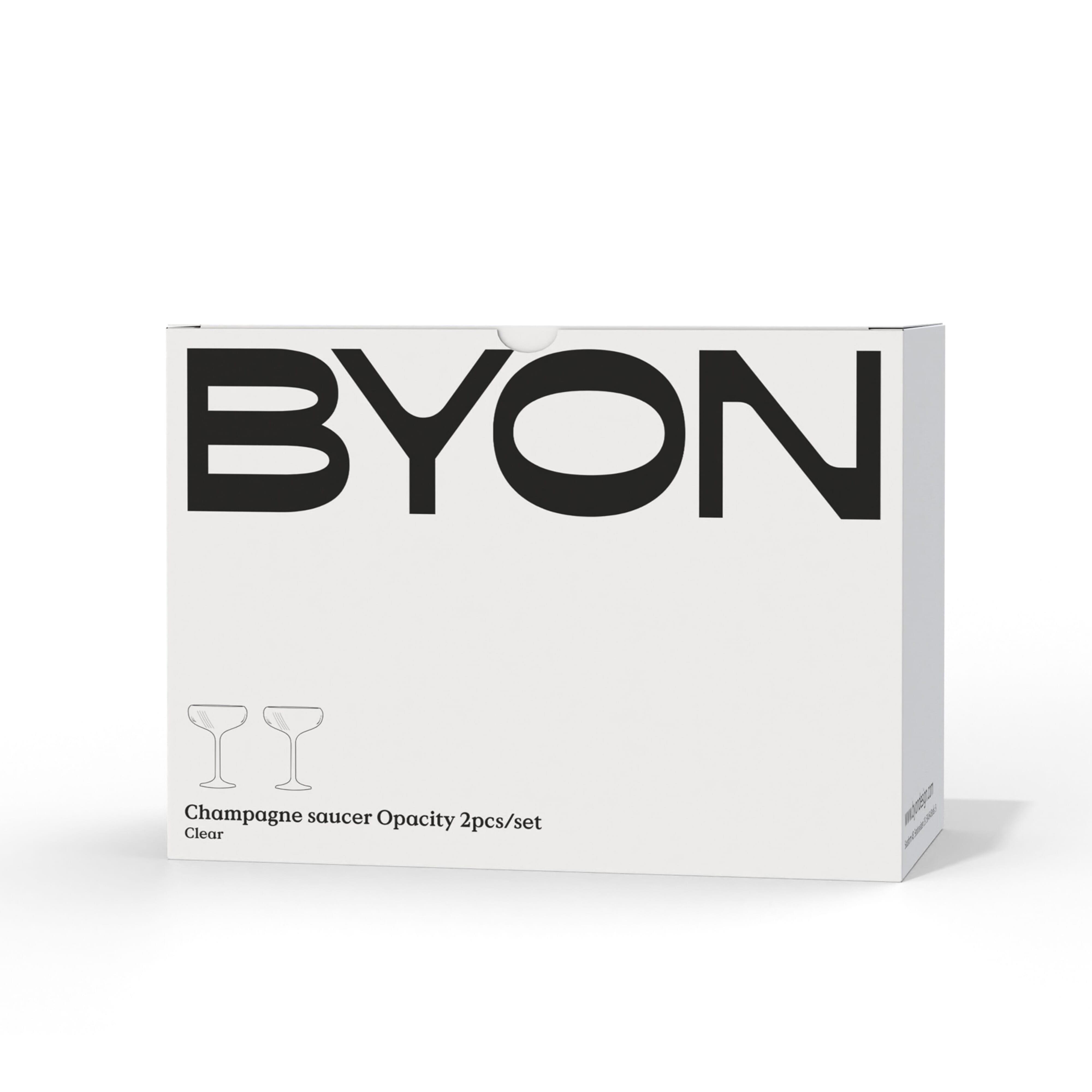Byon Opacity 2er-Set Sektgläser mit stilvollem Glasmuster 300ml