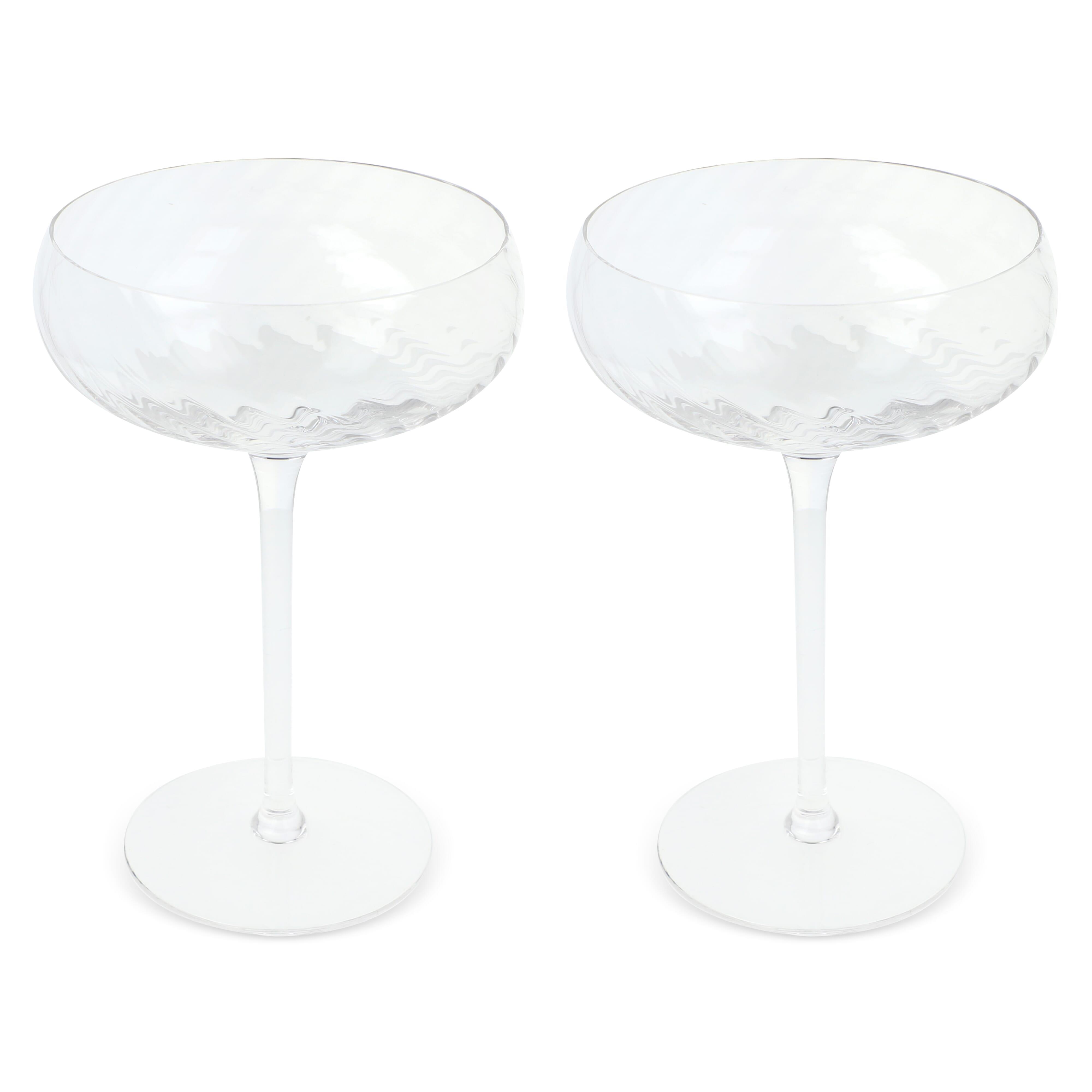 Byon Opacity 2er-Set Sektgläser mit stilvollem Glasmuster 300ml