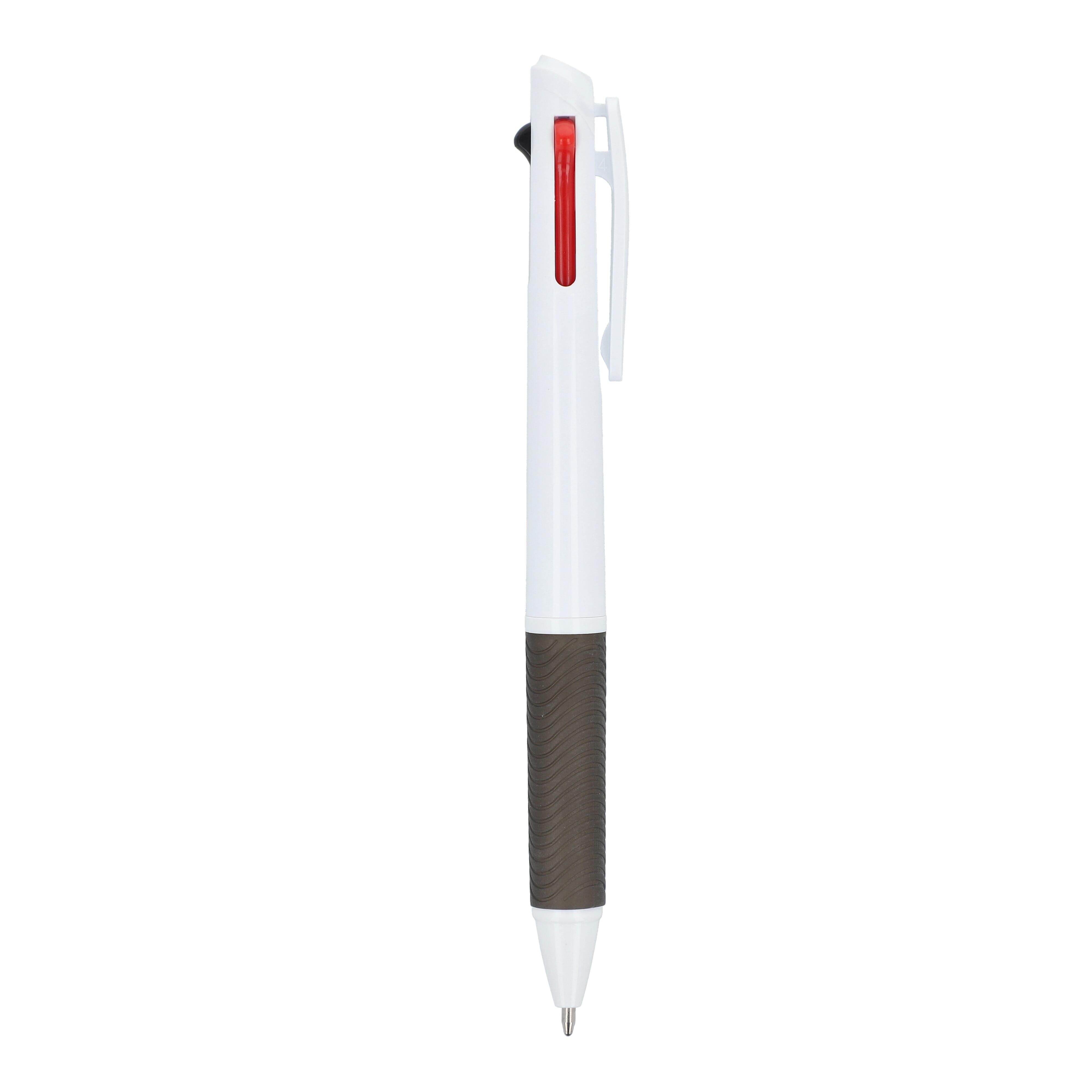 3-Farben-Stift mit Griffzone und Schlüsselband