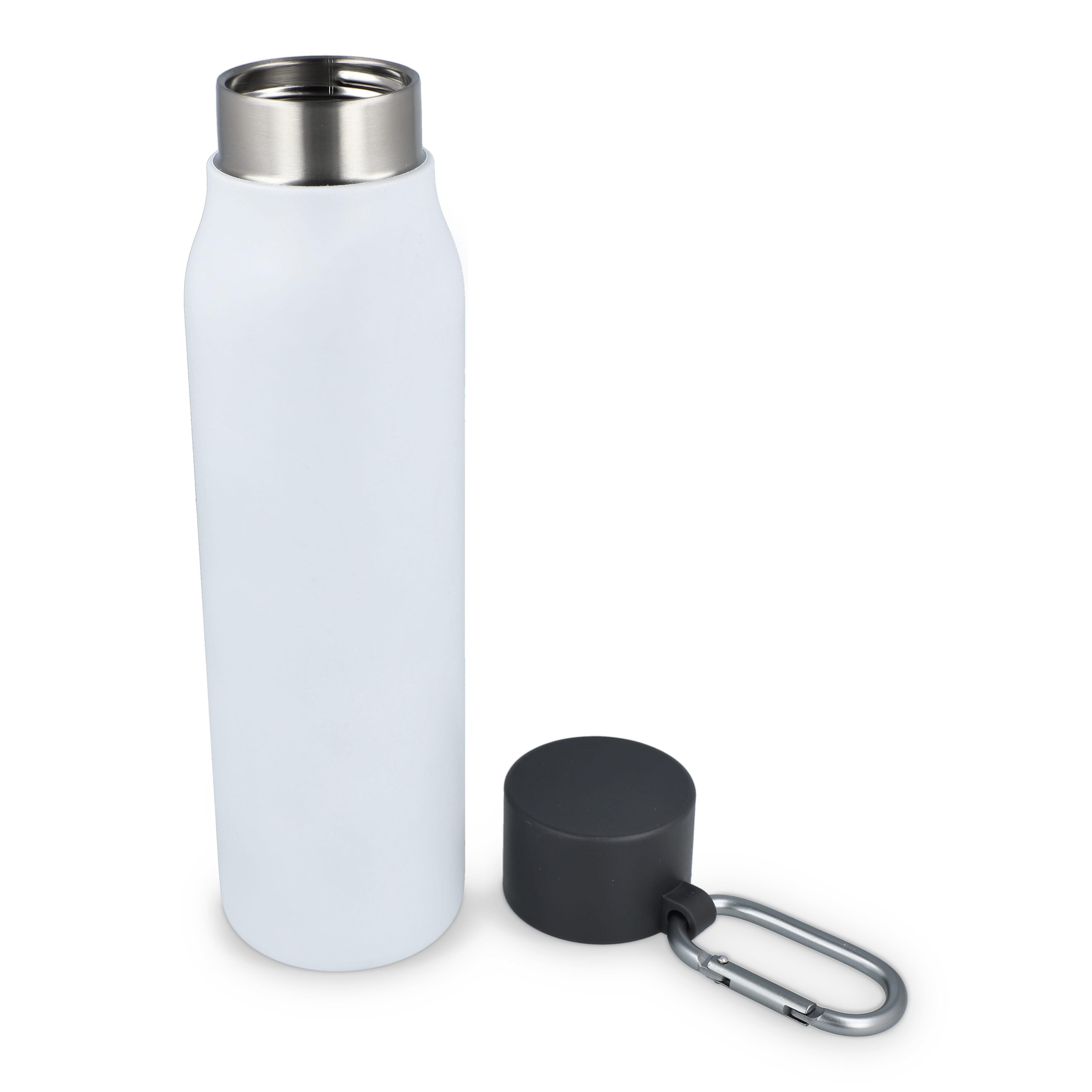 Karabiner mattierte Isolierflasche 600 ml