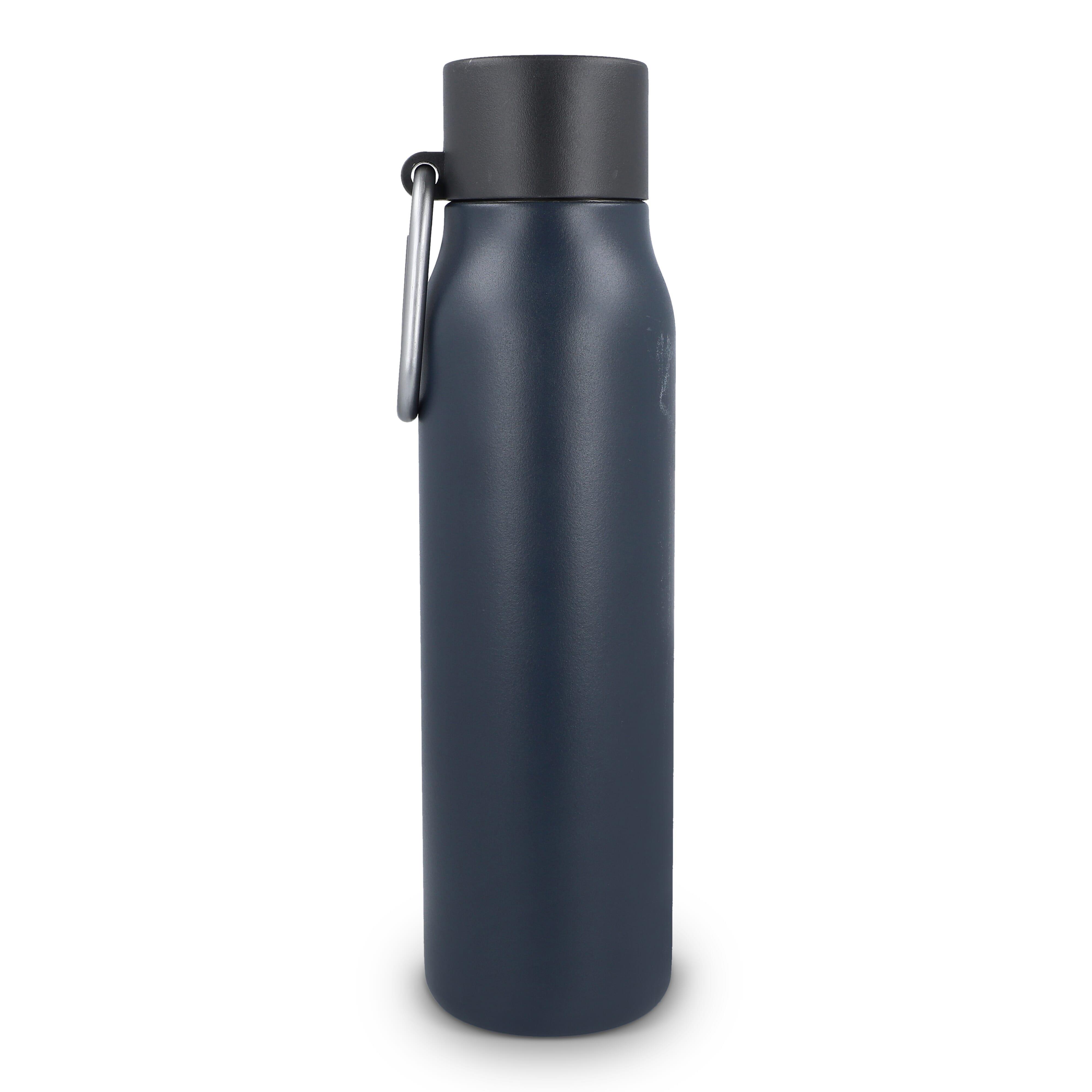 Karabiner mattierte Isolierflasche 600 ml