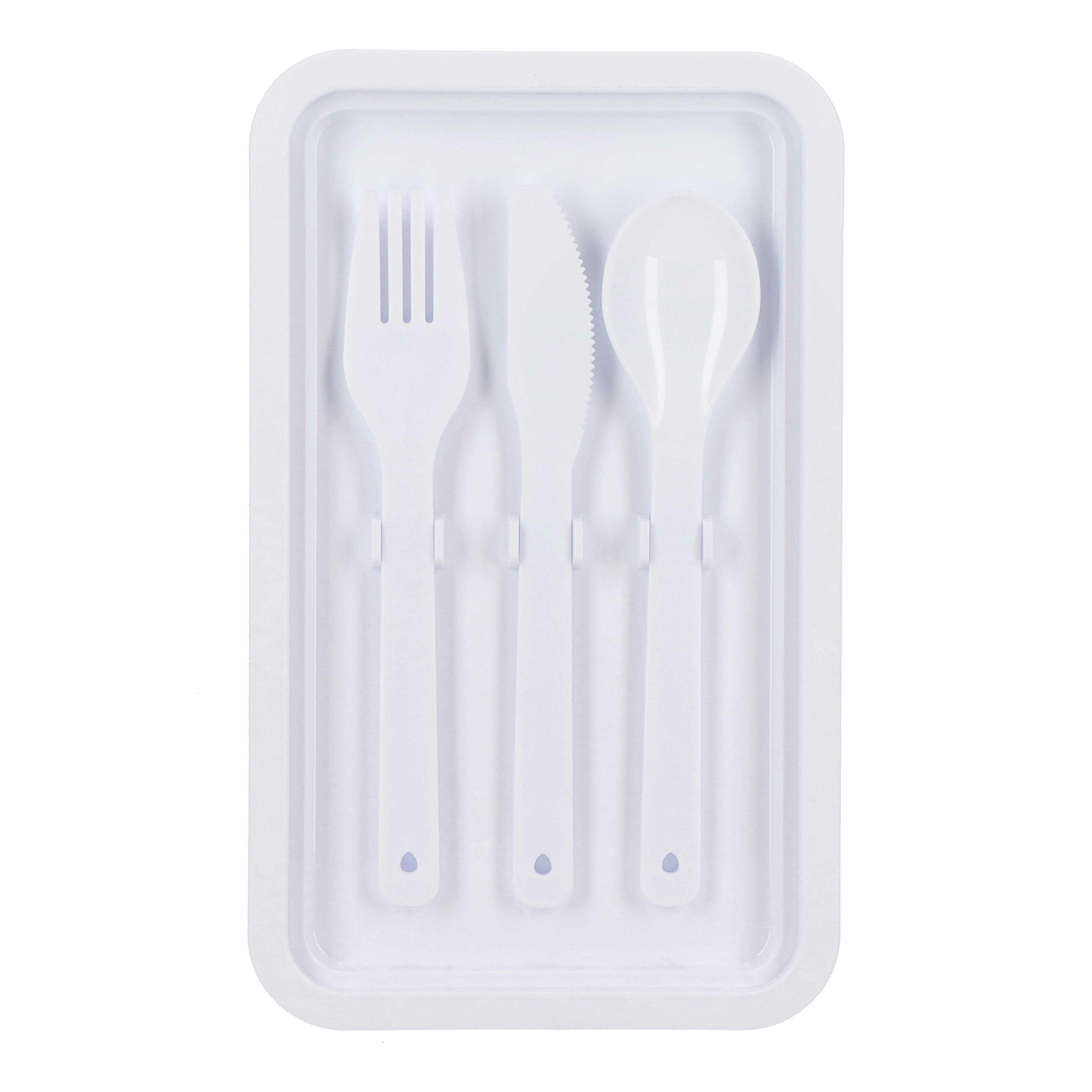 Doppelte Lunchbox mit Besteck