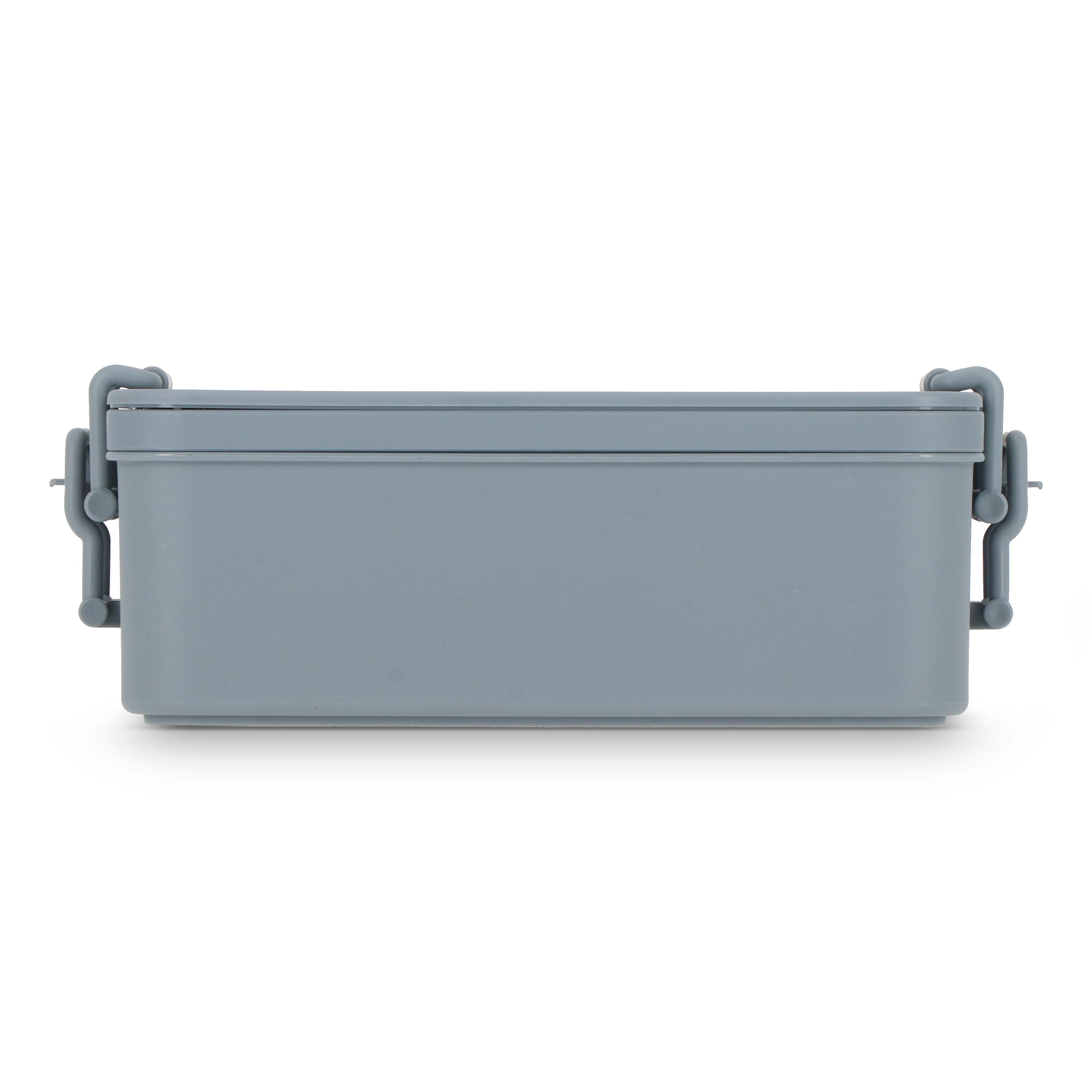 Doppelte Lunchbox mit Besteck