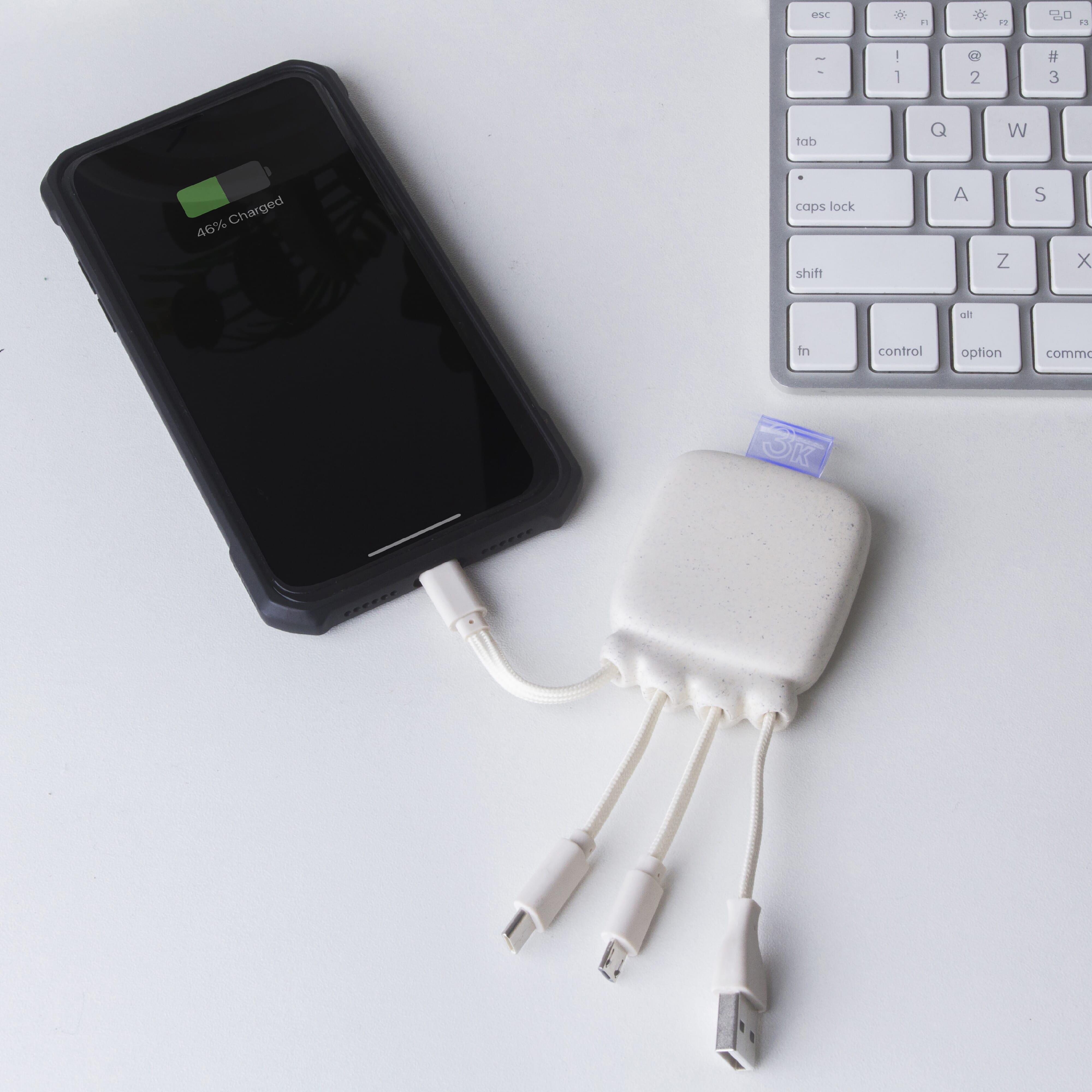 3192 | Xoopar Octopus Gamma 2 Powerbank with Bio Charging cable 3000mAh