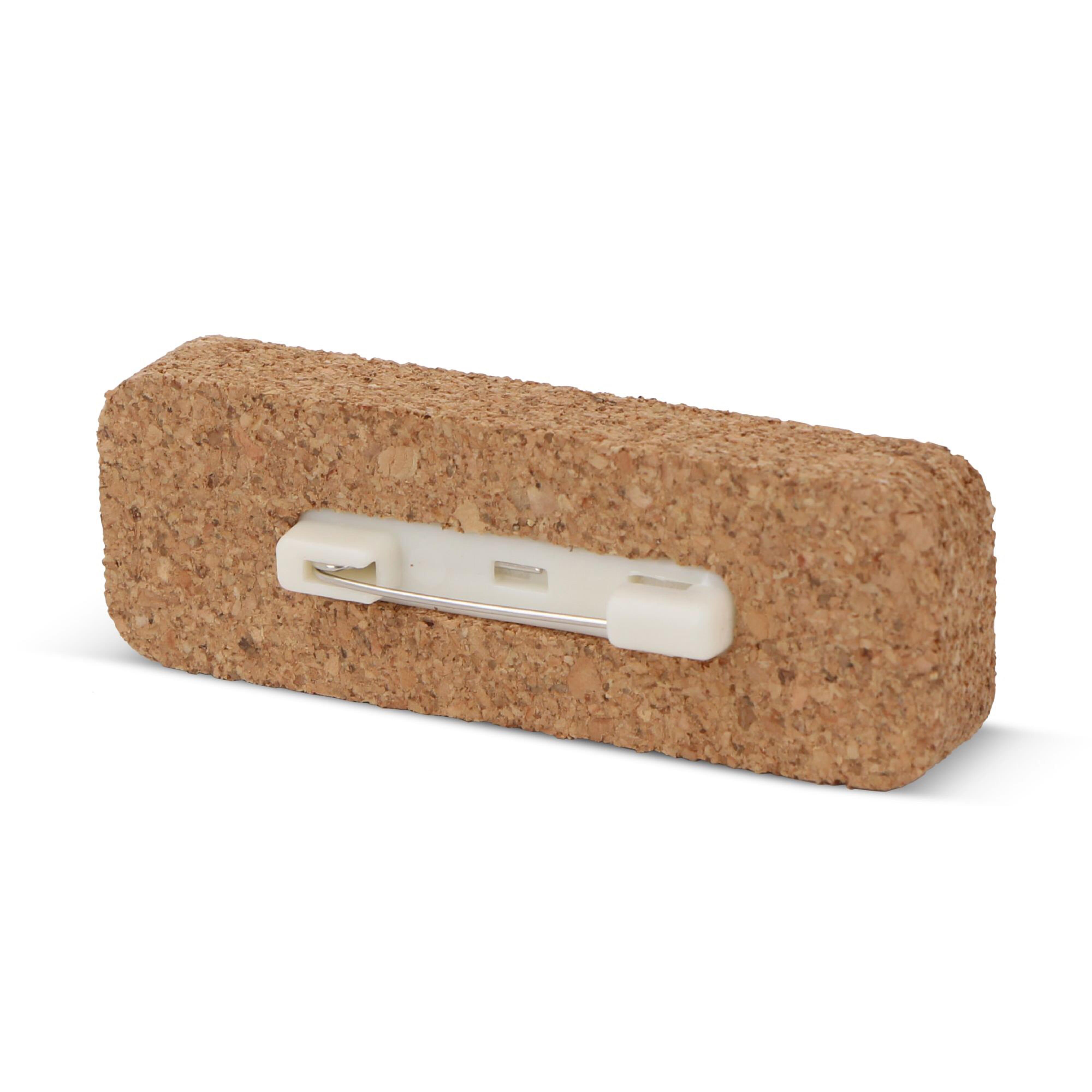 Namensschild Kork mit Anstecknadel