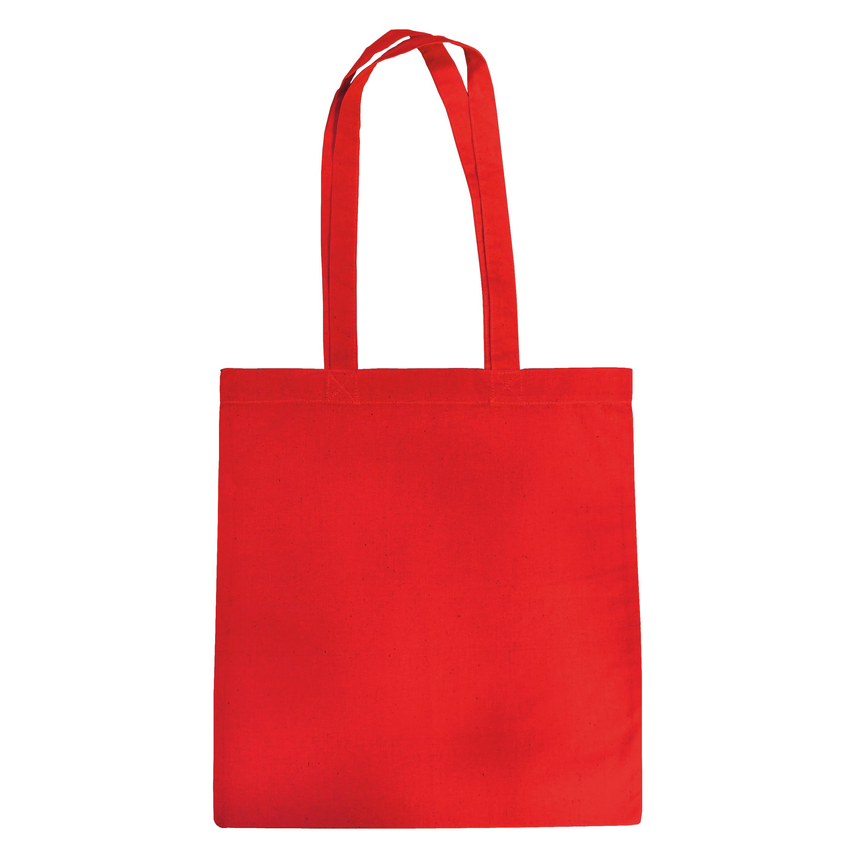Baumwolltasche rot, 2 lange Henkel