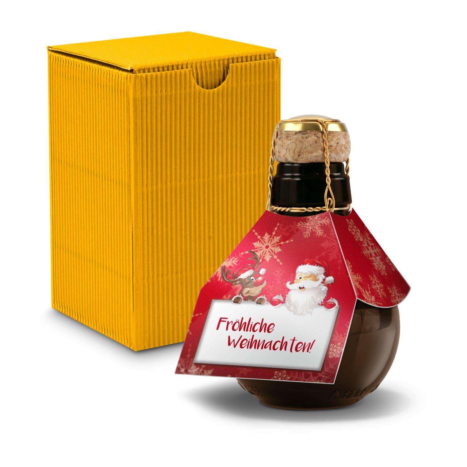 Origineller Sekt Fröhliche Weihnachten - im Geschenkkarton, 125 ml