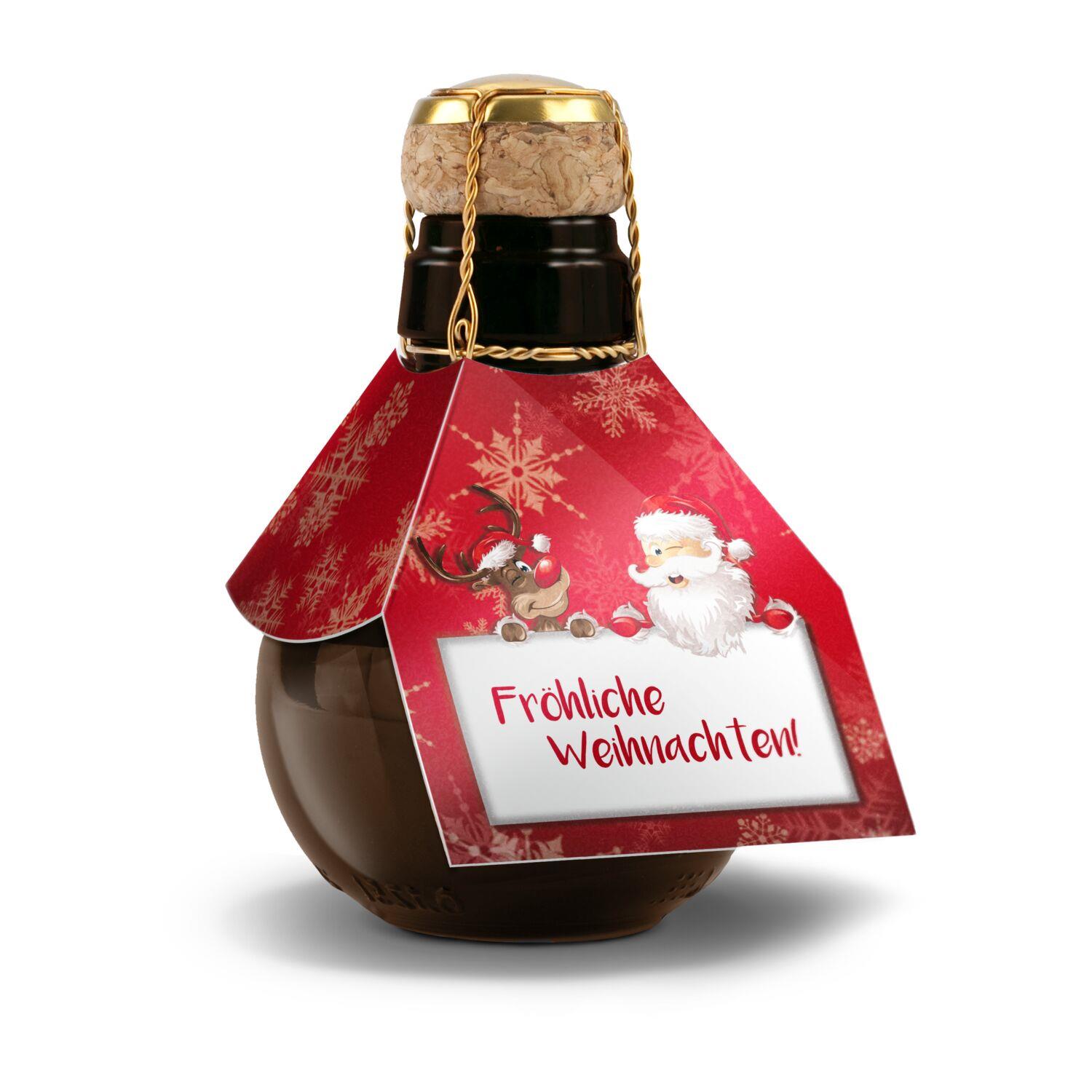 Geschenkset / Präsenteset: Kleinste Sektflasche: Fröhliche Weihnachten