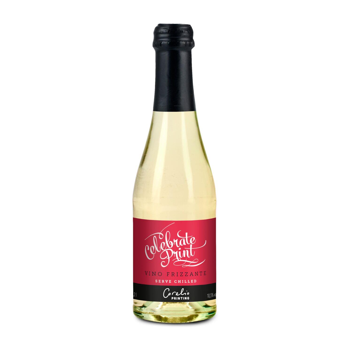 Promo Secco Piccolo - Flasche klar - Kapsel schwarz, 0,2 l