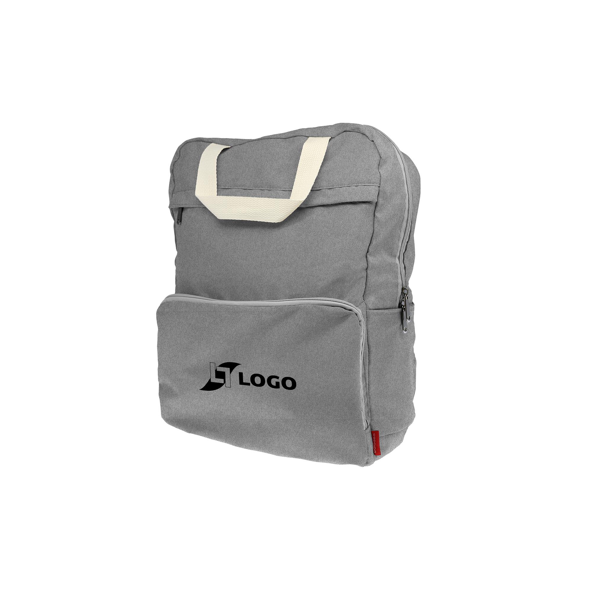 Faltbarer Rucksack  Cordoba , meliertes Grau RPET