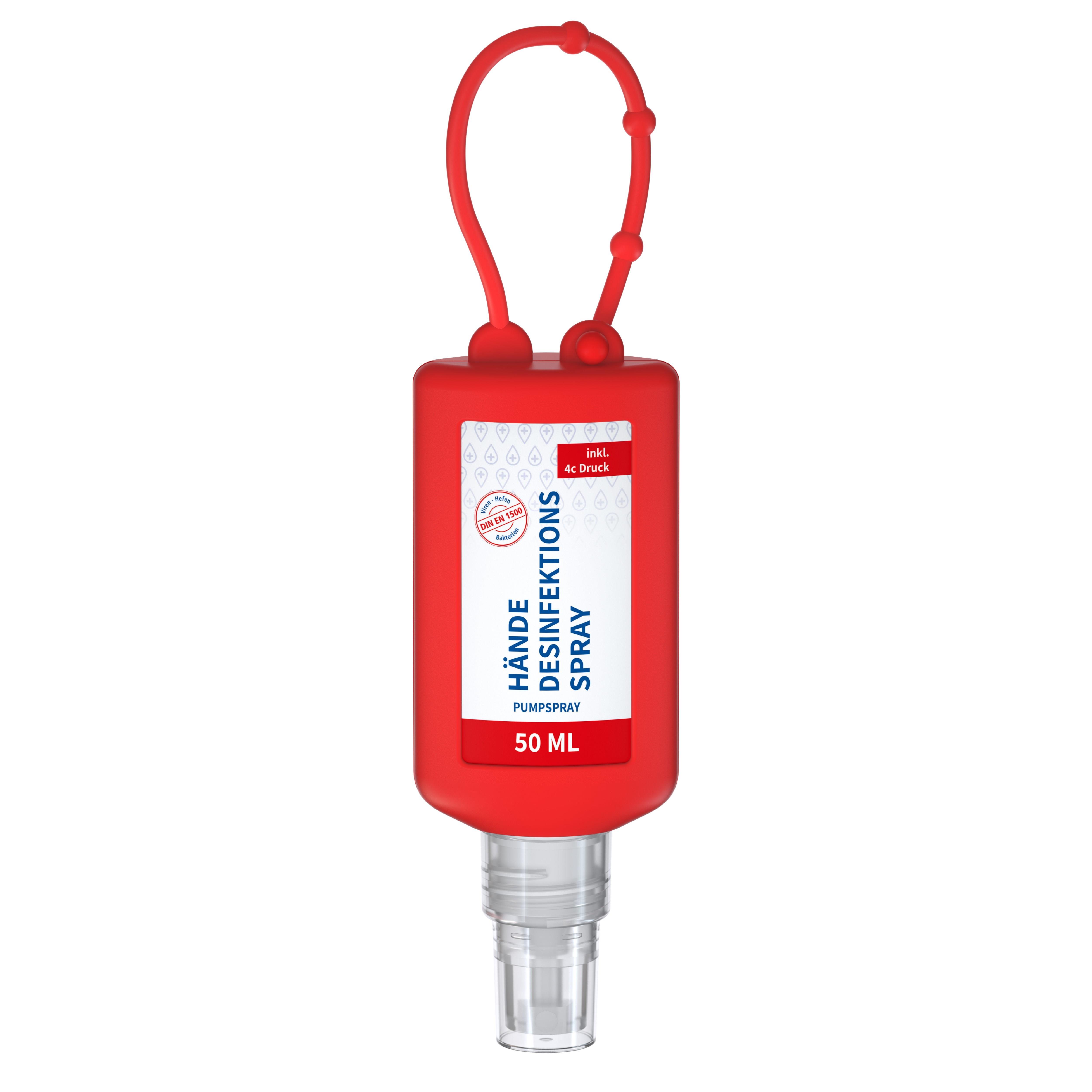 50 ml Bumper rot - Hände-Desinfektionsspray (DIN EN 1500) - Body Label