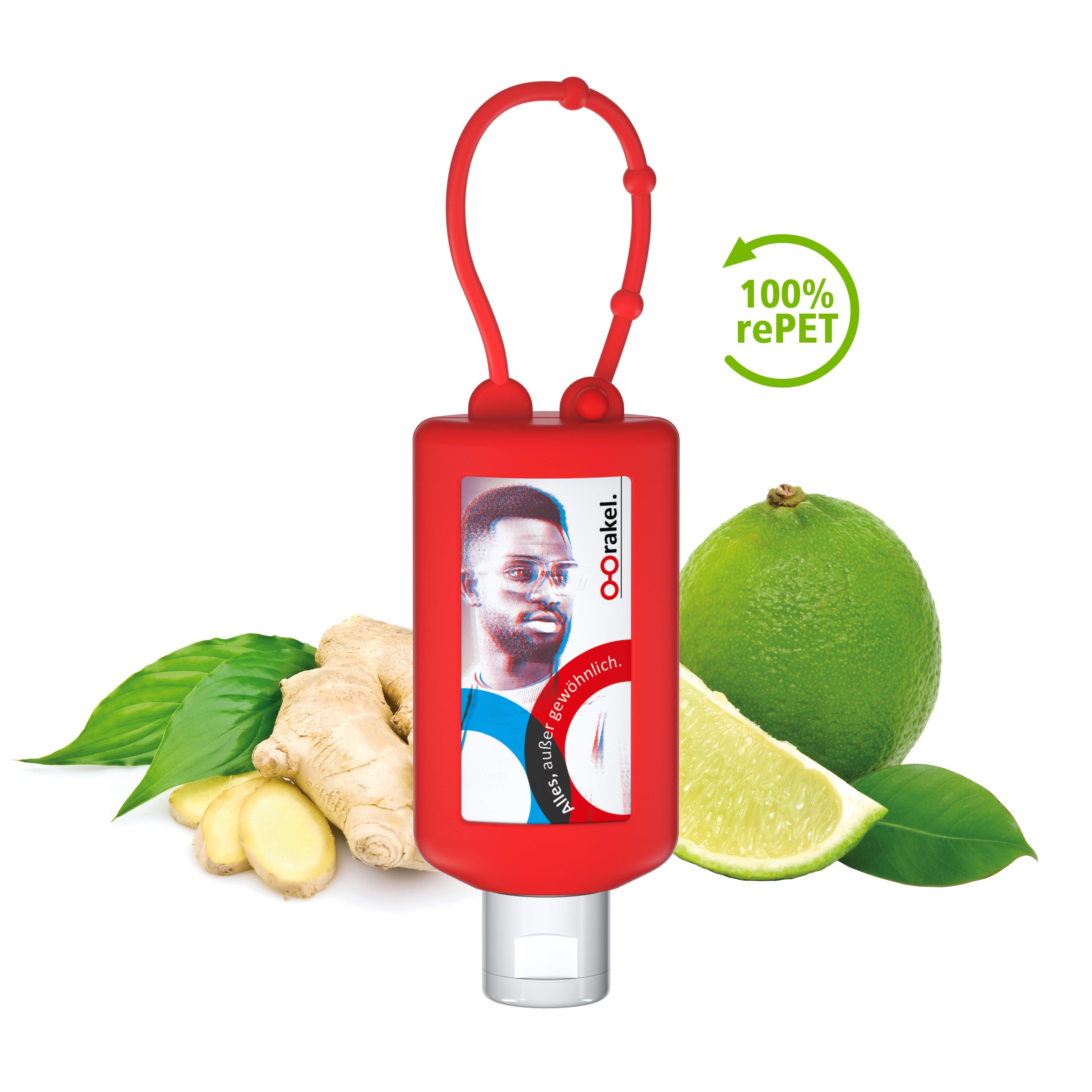 50 ml Bumper rot - Handbalsam ´Ingwer-Limette´ - Body Label