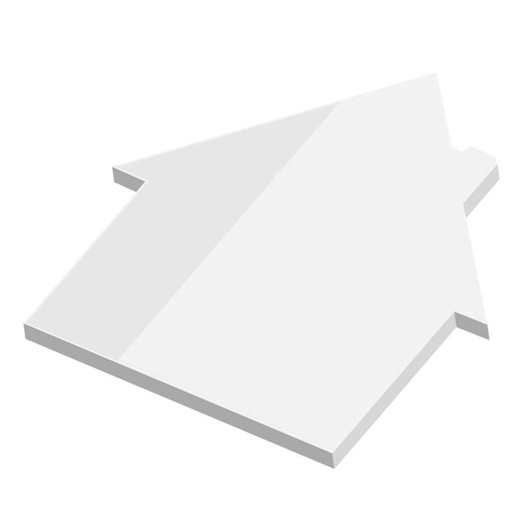 Haftnotizen powerstikkies formgestanzt ´Haus´, 25 Blatt
