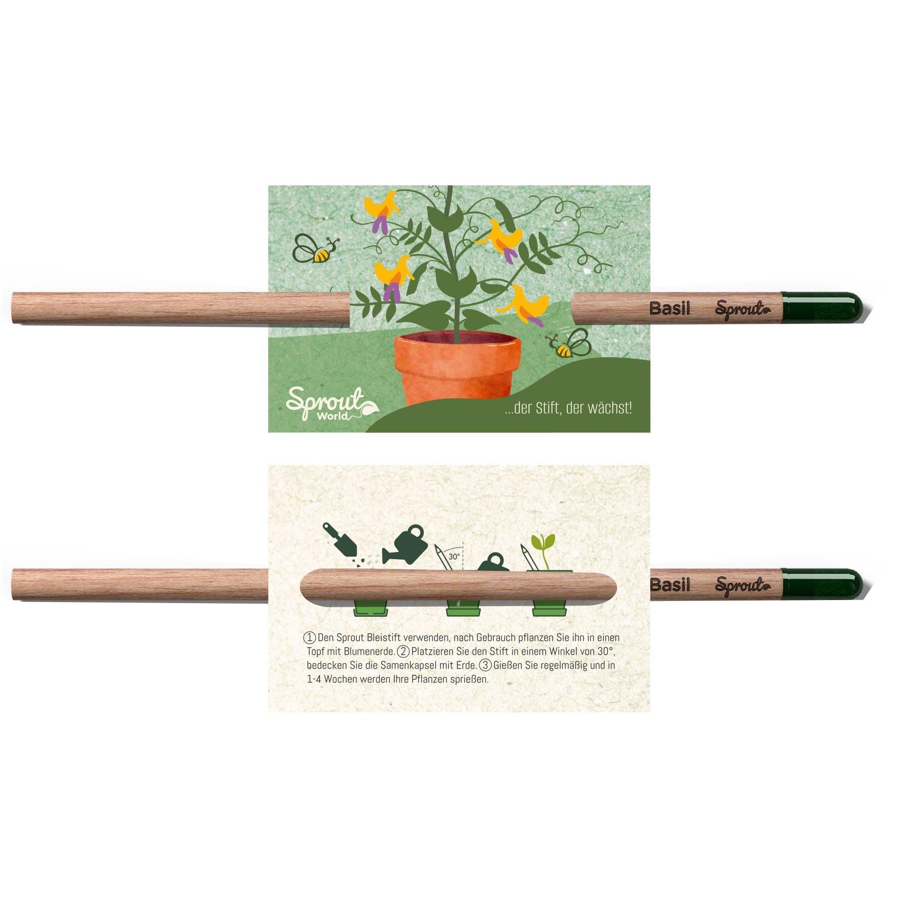 SPROUT - Farbstift mit kleinem Standard Ansteckkärtchen