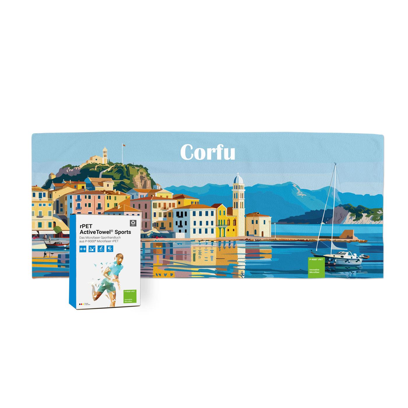 rPET ActiveTowel® Sports 100x40 cm in Faltschachtel, All-Inklusive-Paket